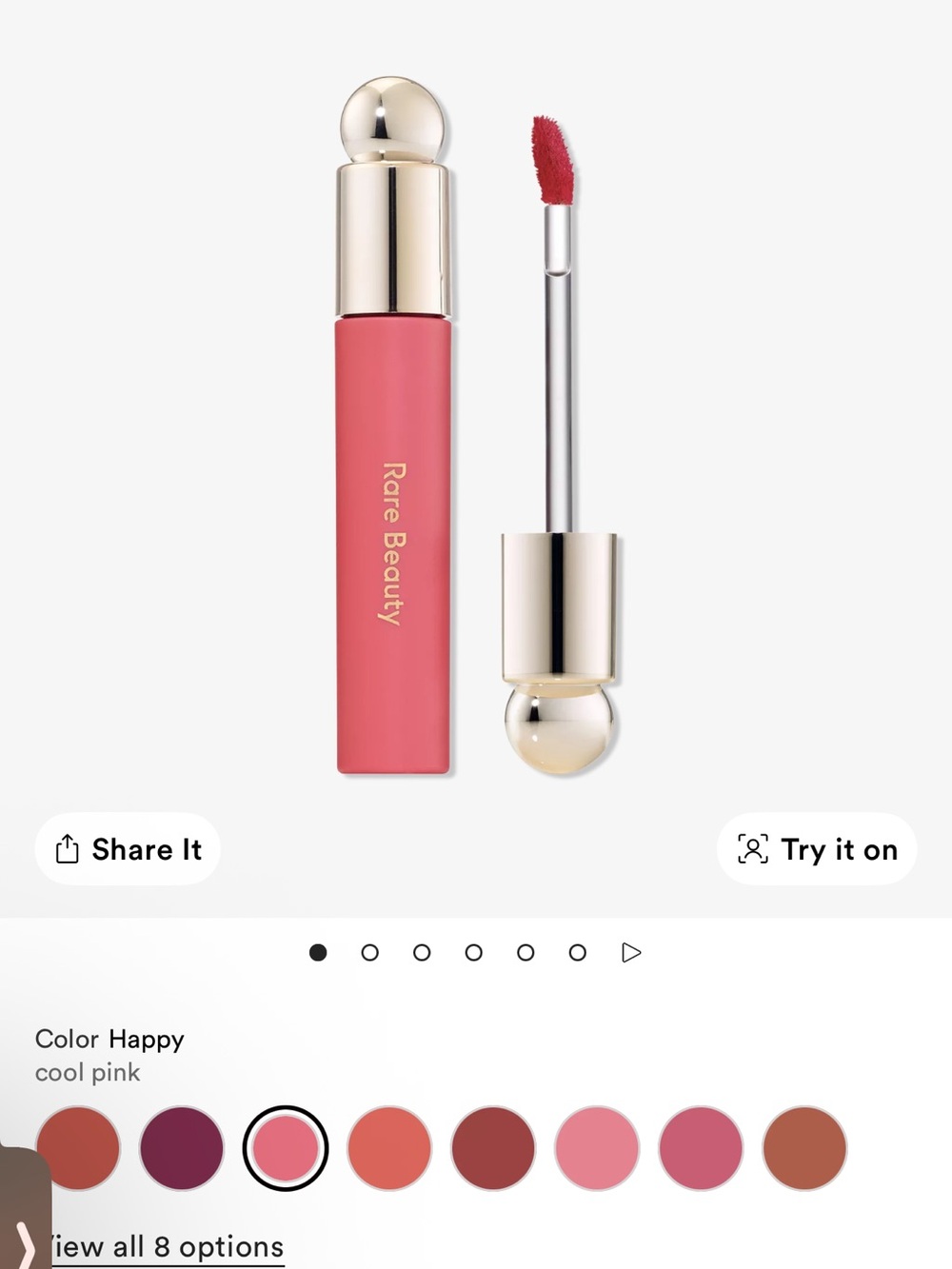 New in box Rare Beauty Soft Pinch Tinted Lip Oil - happy pink